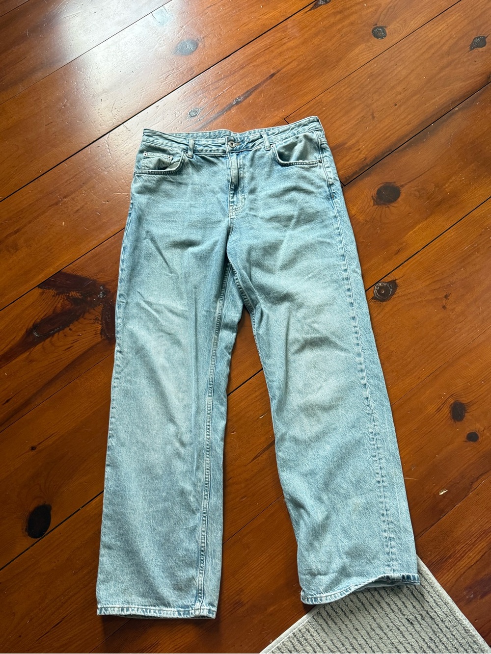 Zara Light Wash Wide Leg Jeans Size 10
